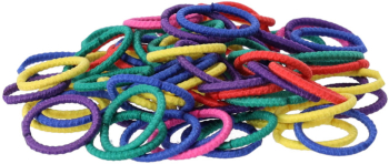 Set 300 bucati elastice de par multicolor pastel cu cutie de depozitare din plastic 