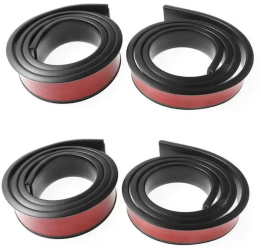 Set 4 Protectii Aripa Auto Universale din Cauciuc Lungime 1.6 m Latime 4.5 cm Culoare Negru 