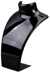 Suport bijuterii bust din plastic 13 cm x 19 5 cm x 7 5 cm Gonga® Negru 