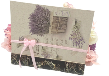 Aranjament Floral in Carte EVENTISSIMI - Flori din Sapun si Bebe Roz 