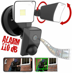 Camera de Securitate Smart cu Proiectoare ALQUALITY® Camera Full HD 1080p - Viziune Nocturna IR 10m Detectie Miscare PIR 120° 