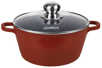 Cratita cu capac Cooking by Heinner Calabria aluminiu 20x9cm 2.5L 
