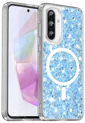 Husa pentru Samsung Galaxy A36 5G / A56 5G - Techsuit Sparkly Glitter MagSafe - Blue 