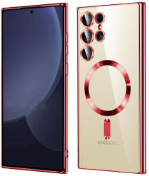 Husa pentru Samsung Galaxy S25 Ultra - Techsuit Luxury Crystal MagSafe - Red 