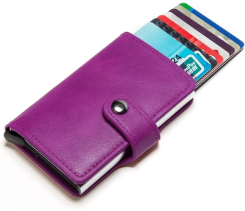 Portofel RFID iUni P2 10 carduri Mov 