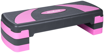 Stepper Fitness pentru Aerobic Ajustabil pe 3 Nivele cu Picioare Antiderapante Dimensiuni 78 x 23 cm Culoare Violet/Gri 