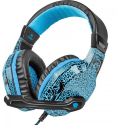 Casti cu microfon Natec Fury Hellcat 3.5mm jack Black-Blue
