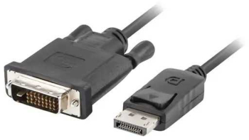 Cablu DisplayPort v1.2 mufa tata la DVI-D 24+1 mufa tata 3m 1080p negru LANBERG CA-DPDV-10CU-0030-BK 