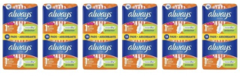 Set 6 x always absorbante 18buc deo fresh normal plus absorbtie eficienta confort protectie pe termen lung fixare sigura 