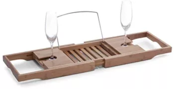 Suport cada extensibil Zeller bambus 70-105x22x4 cm maro