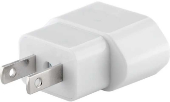 Adaptor calatorie CEE 7/16 Schuko mama - priza SUA /Japonia 2 pin 10A 2500W alb 