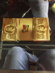 Carti de joc foita AURII poker + certificat de autenticitate 