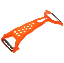 Curatator de fructe si legume multifunctional 2 capete Gonga® Portocaliu 