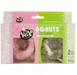 Set 2 recompense pentru caini dulciuri model gogosi cu fructe si legume Lolo Pets 120g Multicolor 