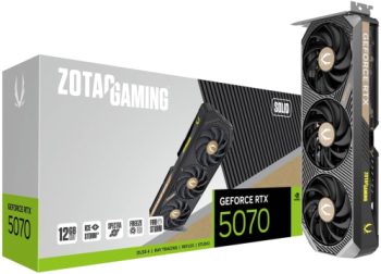 Placa video ZOTAC GeForce RTX 5070 SOLID 12GB GDDR7 192-bit DLSS 4.0 