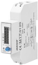 Contor monofazic bidirectional ORNO OR-WE-524 100A certificare MID 230V clasa de masurare B frecventa de impuls 1000 imp/kWh 1 DIN TH- 