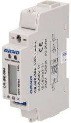 Contor monofazic ORNO OR-WE-504 80A 230V port RS485 frecventa de impuls 1000 imp/kWh IP20 alb 