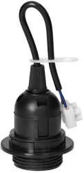 Dulie bec E27 Virone LH/E27-27/B/PZ cu flansa cablu si bloc terminal neagra 
