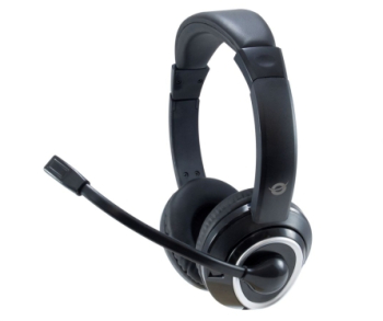 Căști cu microfon Conceptronic POLONA02BA 3.5mm jack Black