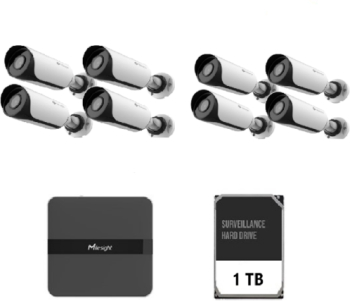 Kit Camera IP Bullet MILESIGHT TECHNOLOGY MS-C2964-UPD 2MP Lentila 2.8mm IR 30m + NVR MS-N1008-UPC 