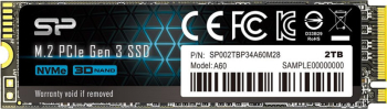 Silicon Power P34A60 M.2 2000 Giga Bites PCI Express 3.0 3D NAND NVMe 