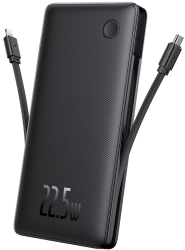 Acumulator extern Baseus Airpow Lite 10000 mAh 22.5W + cablu dual negru 
