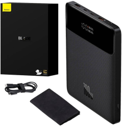 Baterie externa Baseus Blade High Power 20000 mAh 100W Digital Display Incarcare rapida 2x USB-A 2x USB-C cablu USB-C inclus Negru 