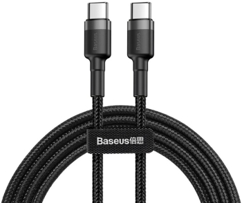 Cablu Baseus Cafule USB-C PD2.0 60W 20V 3A 1m gri+negru 