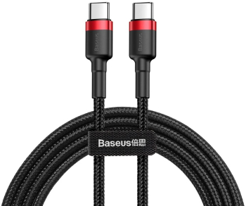 Cablu Baseus Cafule USB-C PD2.0 60W 20V 3A 2m rosu+negru 