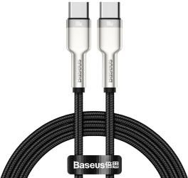 Cablu Baseus Cafule USB-C Seria Metal 100W 1m negru 