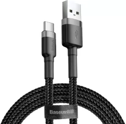 Cablu Baseus Cafule USB USB-C 2A 2m gri+negru 