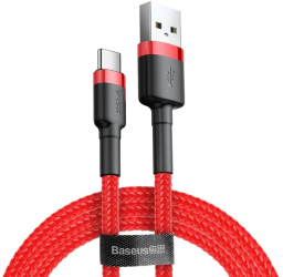 Cablu Baseus Cafule USB USB-C 2A 3m Rosu 