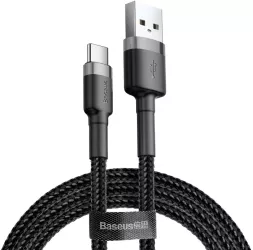 Cablu Baseus Cafule USB USB-C 3A 1m gri+negru 