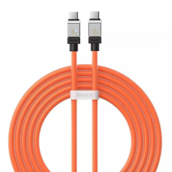 Cablu Baseus CoolPlay Fast Charge USB-C 100W 2m Portocaliu 