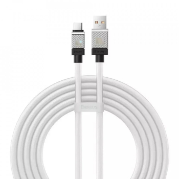 Cablu Baseus CoolPlay Fast Charge USB-C USB 100W 2m Alb 