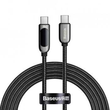 Cablu Baseus Display Fast Charge USB-C 100W 1m negru 