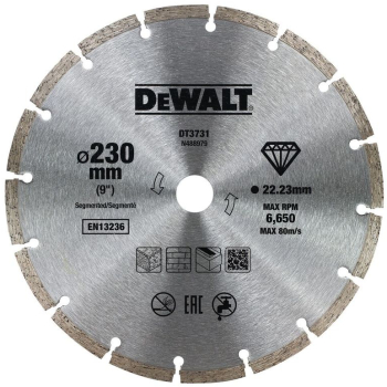DeWALT - Disc diamantat pentru caramida si beton 230x22.2mm DT3731-QZ 