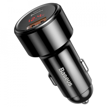 Incarcator auto Baseus Magic PPS Digital Display USB-C PD+QC Inteligent Dual 45W Negru 
