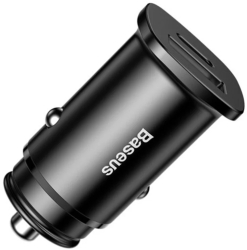 Incarcator auto Baseus Square 30W 1xUSB 1xUSB-C 5A Negru 