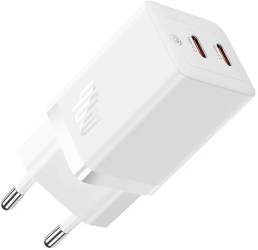 Incarcator rapid Baseus GaN5 Pro 2x USB-C 40W Alb 