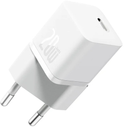 Incarcator retea Baseus GaN5 Fast Charge mini 1C 20W Alb 