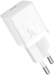 Incarcator retea Baseus GaN5 Fast Charge mini 1C 30W Alb 