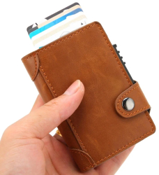 Portofel RFID iUni P4 10 carduri Maro 