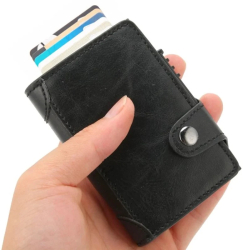 Portofel RFID iUni P4 10 carduri Negru 