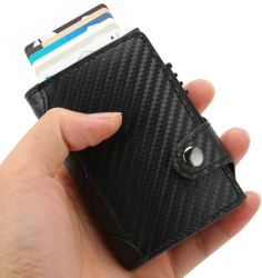 Portofel RFID iUni P4 10 carduri Print carbon 