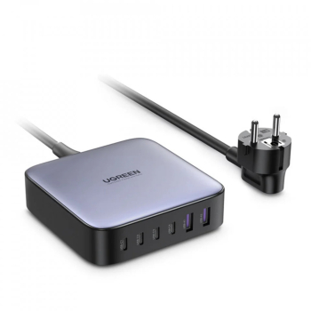 Statie de incarcare Ugreen GaN 200W GaN 4x USB-C 2x USB-A cu cablu USB-C inclus Gri 
