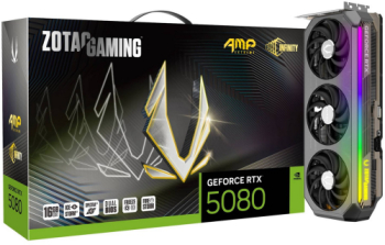 Placa video Zotac AMP Extreme INFINITY NVIDIA GeForce RTX 5080 16GB GDDR7 256 bit DLSS 4 