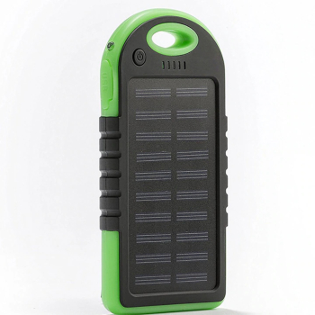 Baterie portabila 5000mah cu panou solar verde KLaussTech 