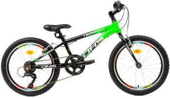 Bicicleta Copii Dhs Terrana 2023 - 20 Inch Negru/Verde 