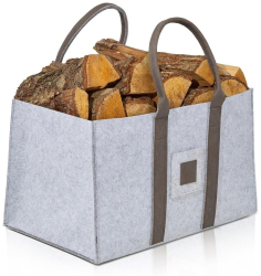 Cos Multifunctional pentru Rufe Murdare Cos Depozitare Flippy Gri 50x34x32 Geanta Durabila pentru Lemne si Accesorii